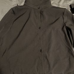 5 Long Sleeves Black Button Up  M/L