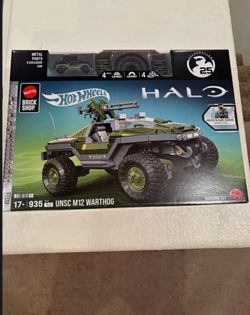 Hot Wheels Brick Shop Halo UNSC M12 Warthog Vehicle Set MTJNP49 NEW - NO DLC