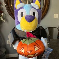 BLUEY GREETER HALLOWEEN NEW BLUEY PLUSH PUMPKIN HALLOWEEN GREETER