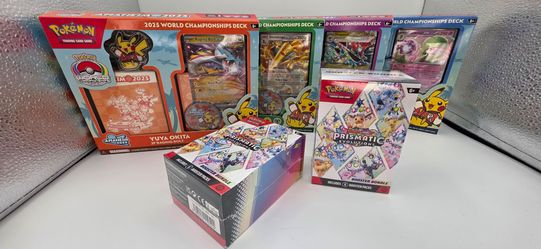 Pokemon - 2 Prismatic Bundles & 4 2025 Championship Decks