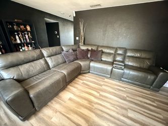 Leather recliner chair