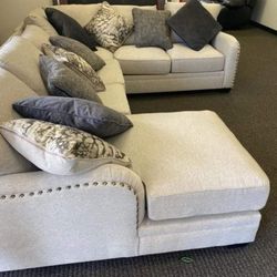 Dellara Chalk White U Shape Sectional Couch 