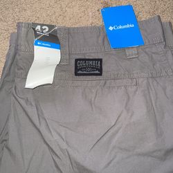 New Columbia Mens Shorts Gray Size 42