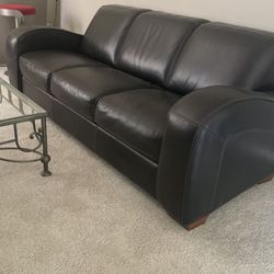 Leather Sofa & Chair