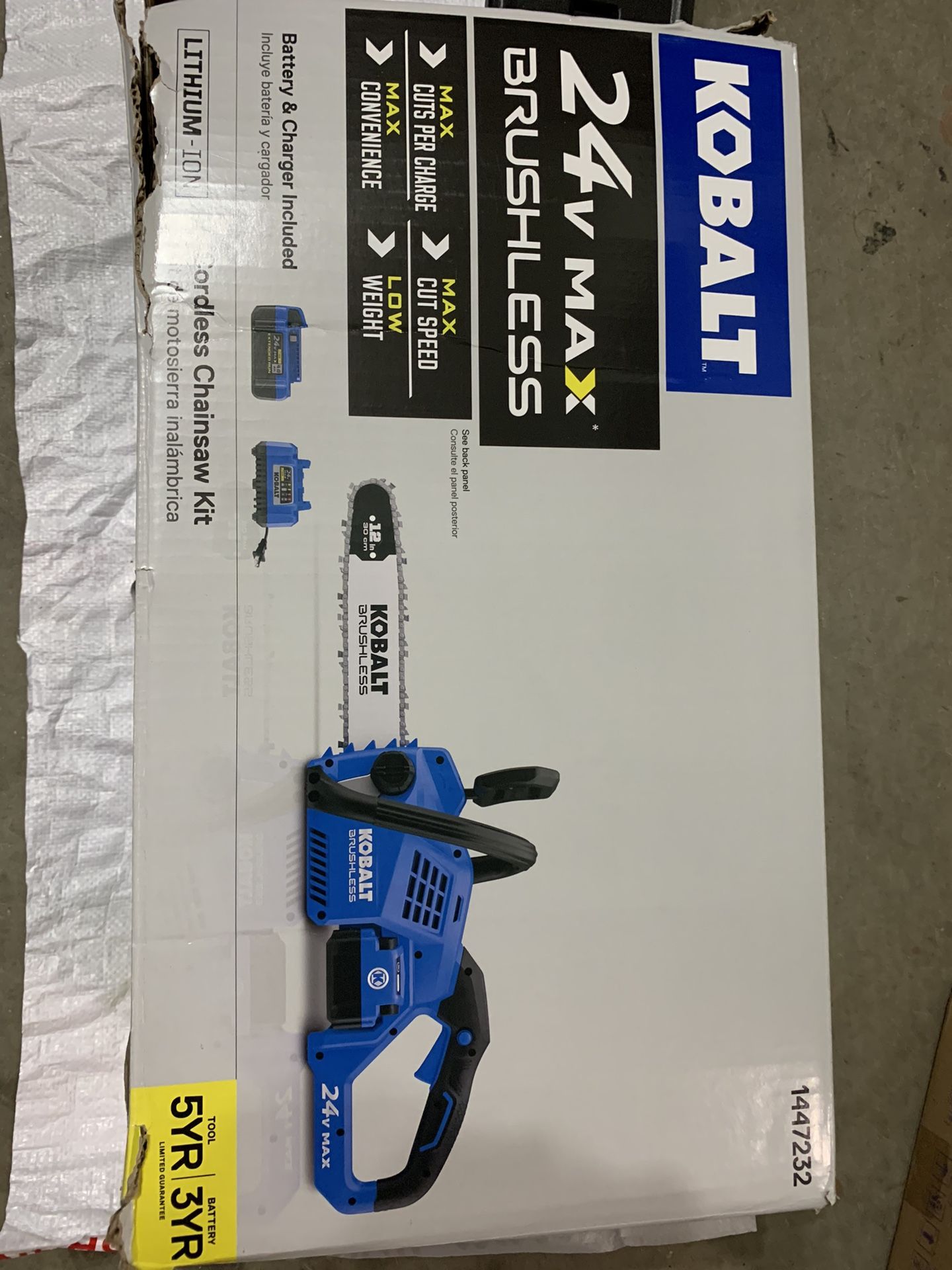 Kobalt 24-volt Max 12-in Brushless Cordless Electric Chainsaw 4 Ah (Battery & Charger Included)