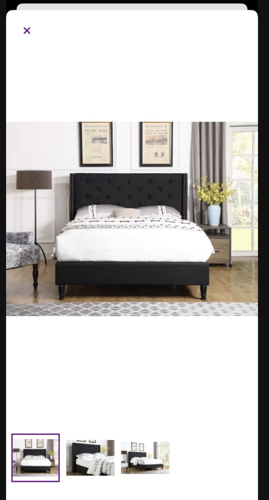 Queen Bed frame And Mattress