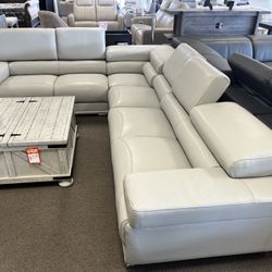 Modular Top Grain Leather Sectional 🎊same Day Delivery 🥹Not Credit Needed 🥰$49 Down