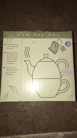 Tea for One Handpainted Ceramic Teapot Cup Set Thumbnail