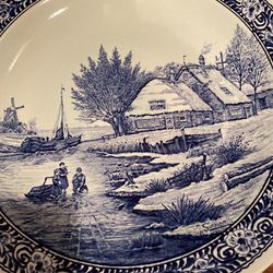 Large Vintage Delfts Platter 15 2/1”