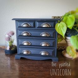 Apothecary Dark Academia Refinished Jewelry Box 