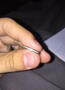 1/4 ct 10k white gold wedding band