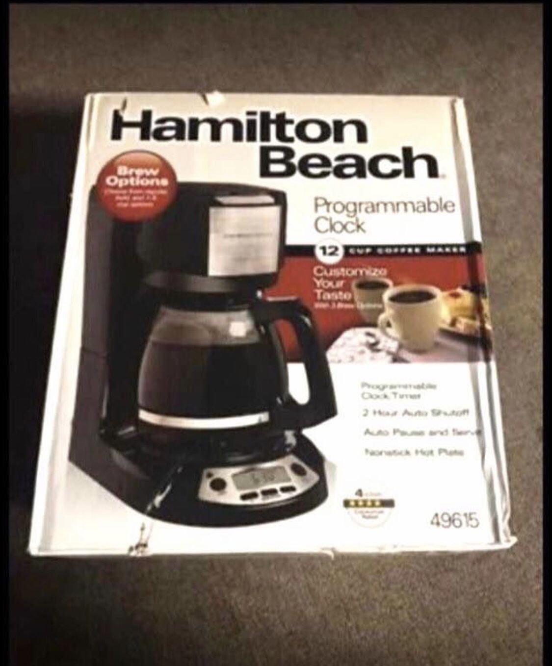 Hamilton Beach 12-Cup Programable Coffee Maker,Black