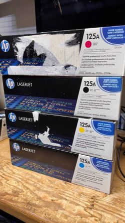 NEW - HP 125A Toner Set 4-Pack Black Cyan Magenta Yellow for HP Laserjet
