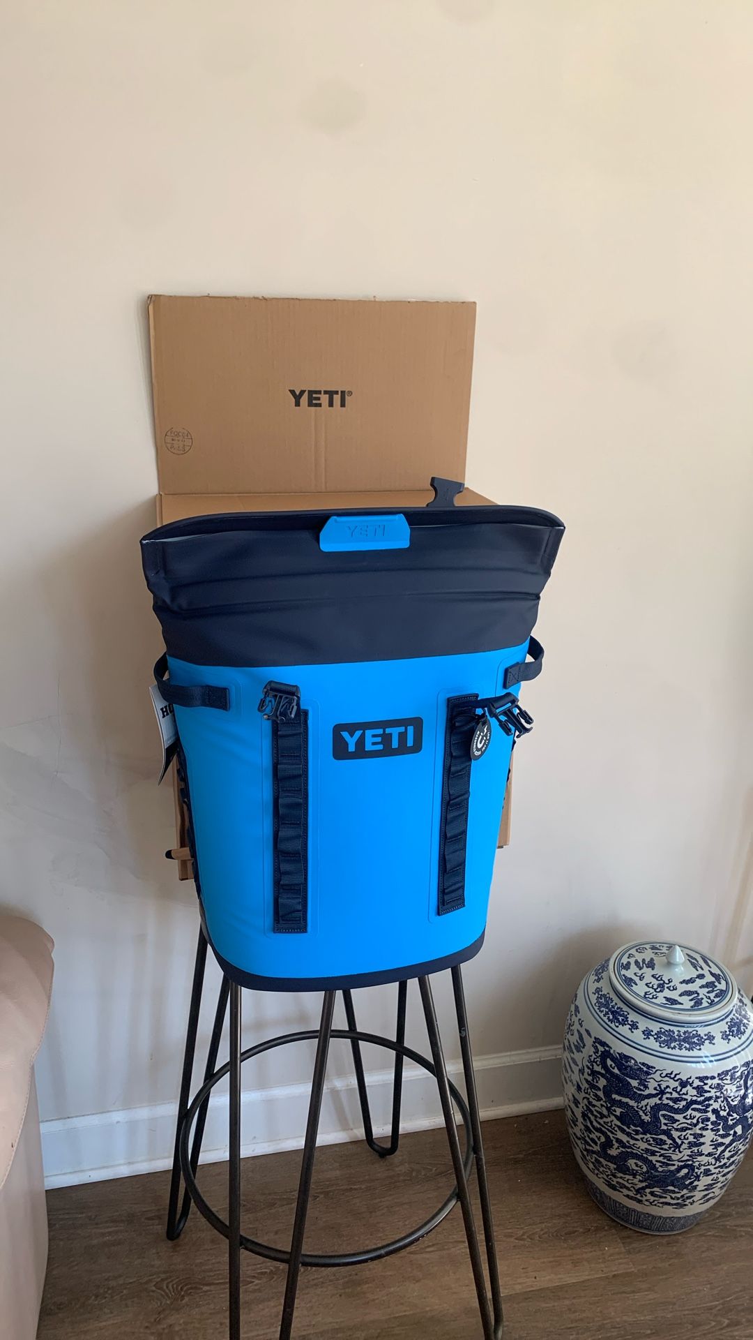 Blue And Navy Yeti Cooler 