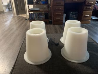 White Plastic Bed Risers