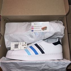 Adidas Superstar White Bliss Blue Size 9.5 10.5 for Sale in New Windsor NY OfferUp