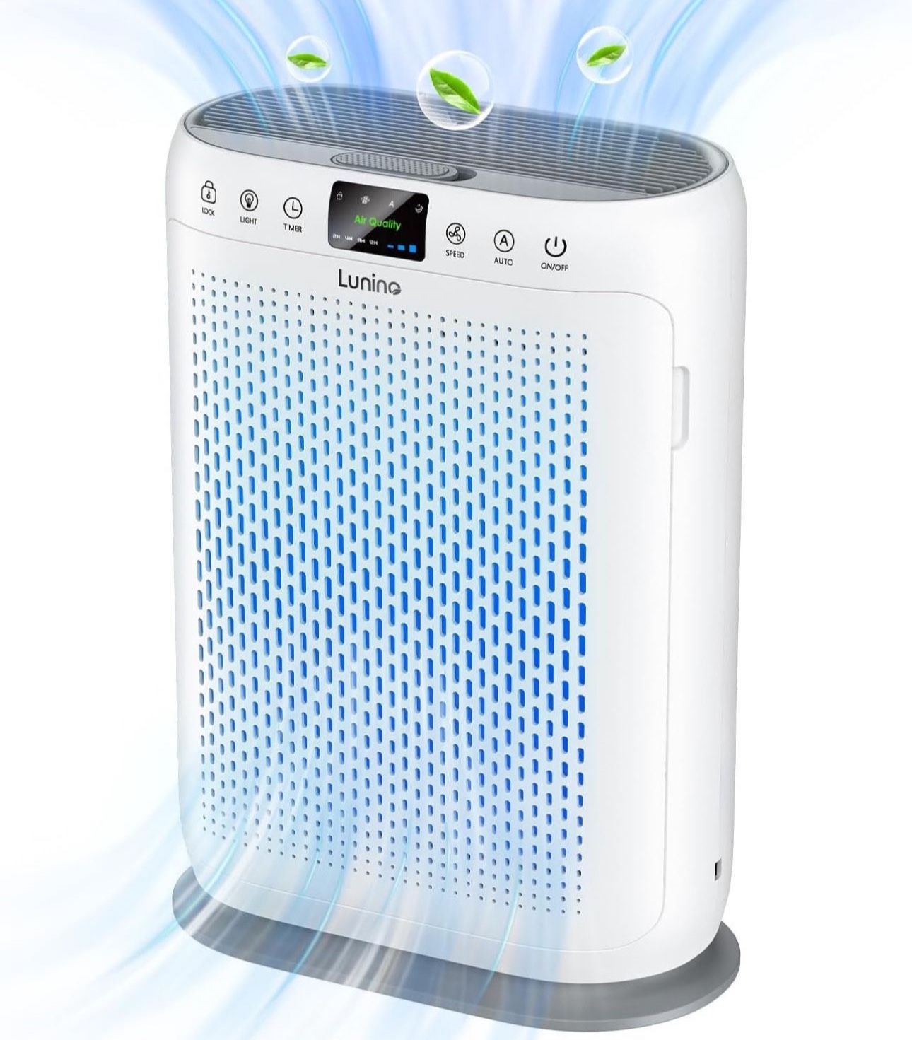 Air Purifiers for Home Large Room up to 2400sq.ft, LUNINO H13 HEPA Air Filter with PM 2.5 Display Air Quality Sensors, Aromatherapy Function, Air Clea