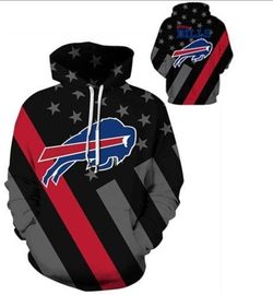 Buffalo Bills 2X-Large Stars And Stripe Hoodie 