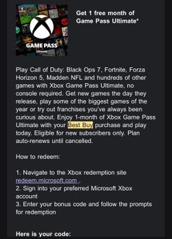 Xbox Game Pass Ultimate 