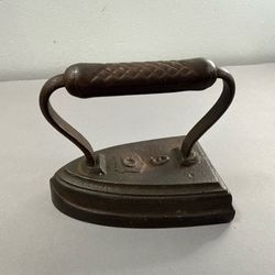 Antique #6 Cast Iron Sad Flat Iron Clothes Door Stop Rustic Vintage Farmhouse