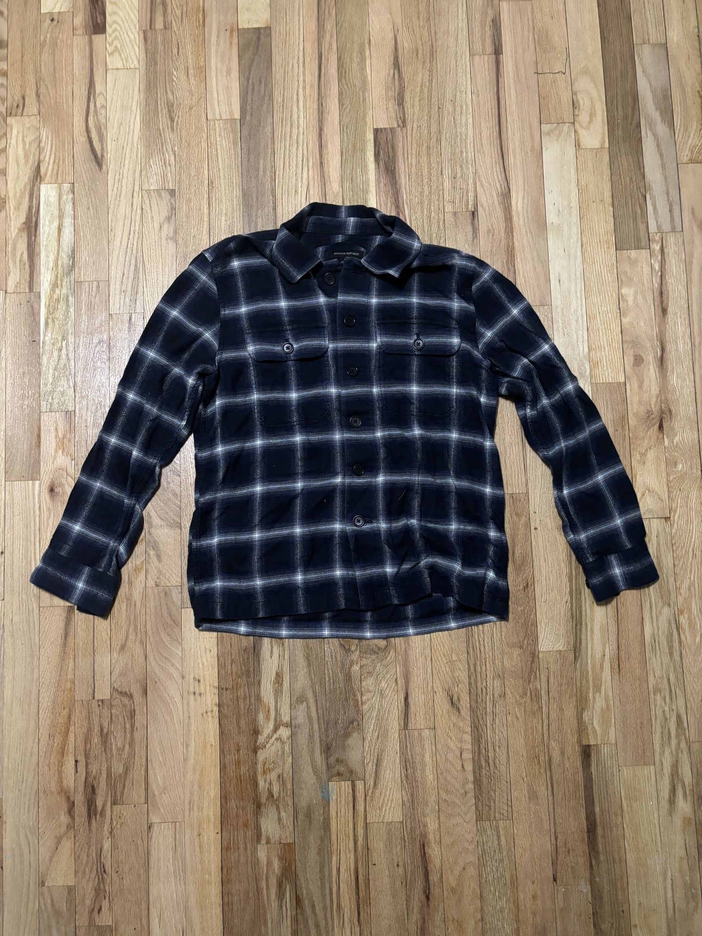 Banana Republic Blue Plaid Shirt