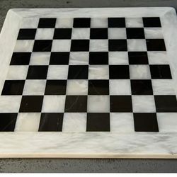 RADICALn 15 Inches Handmade Marble White and Black Chess Board