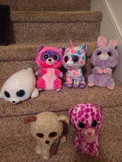 Six medium sized ty beanie boos