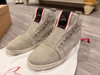 Suede Christian Louboutin F.A.V. Fique A Vontade Slip-On Sneakers High Top