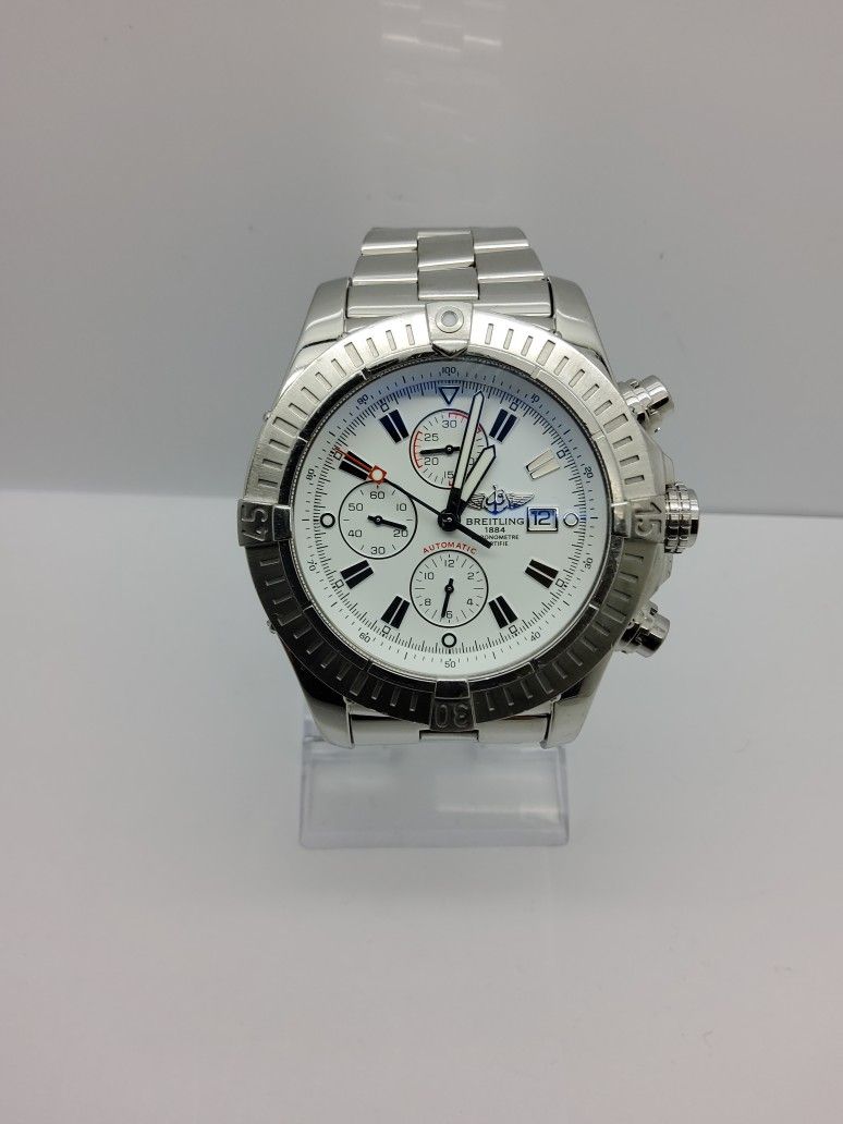 Breitling Super Avenger Chronograph White Dial Stainless Steel