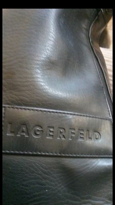 Lagerfeld real lather duffle bag!