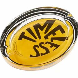 Nat Sherman Timeless Oval Glass Cigar Ashtray - BRAND NEW IN BOX 