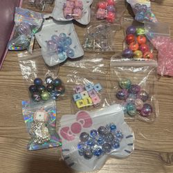 $4-5 Bags Of Beads Focals  Pen Toppers Charm A