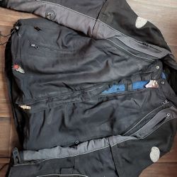 Joe Rocket Phoenix Mesh Motorcycle Jacket Black Size L Padded Armor 