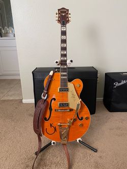 Gretsch G6120T-55 Vintage Select '55 Chet Atkins Hollow Body with Bigsby 2016 - Present Vintage Orange Stain