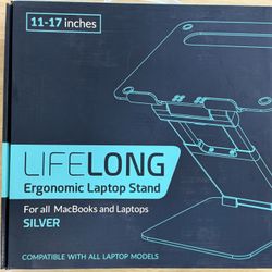 Ergonomic Adjustable Laptop Riser - Fits 10-17 Inch Laptops & MacBooks - Portable Desk Stand