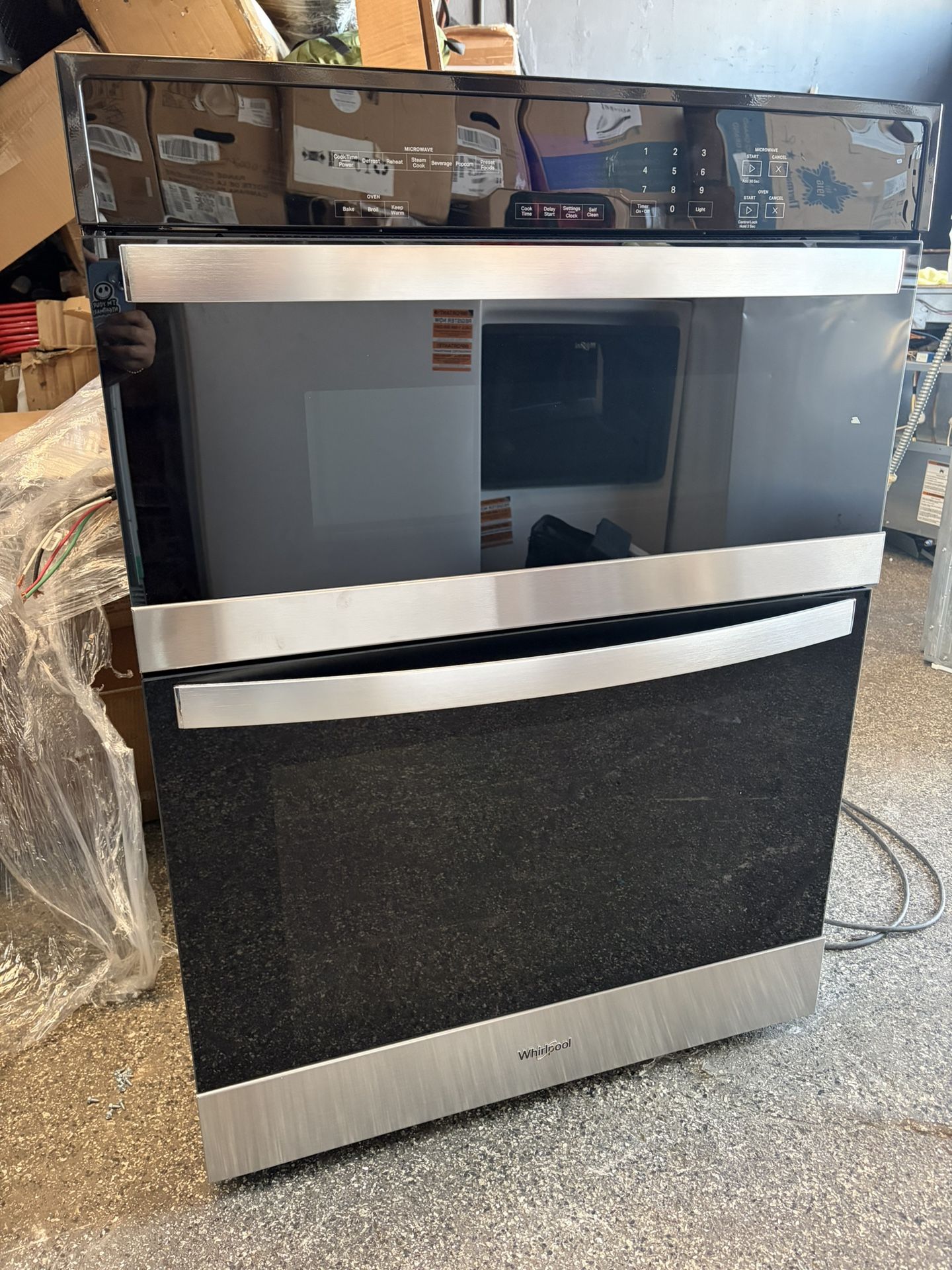 Whirlpool 30 inch Self-cleaning Microwave Wall Oven Combo