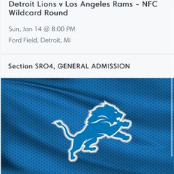 Lions vs Rams Wildcard