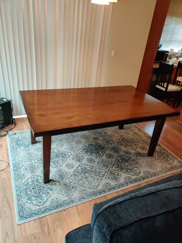 Wooden Table No Chairs 72x42