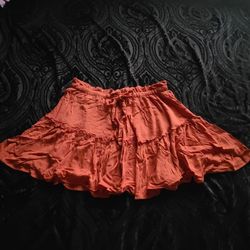 Women's Red-Orange Skirt