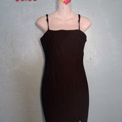 Vestido Negro Con Líneas Blancas " Forever 21" # 1