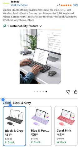 Seenda Wireless Keyboard and Mouse