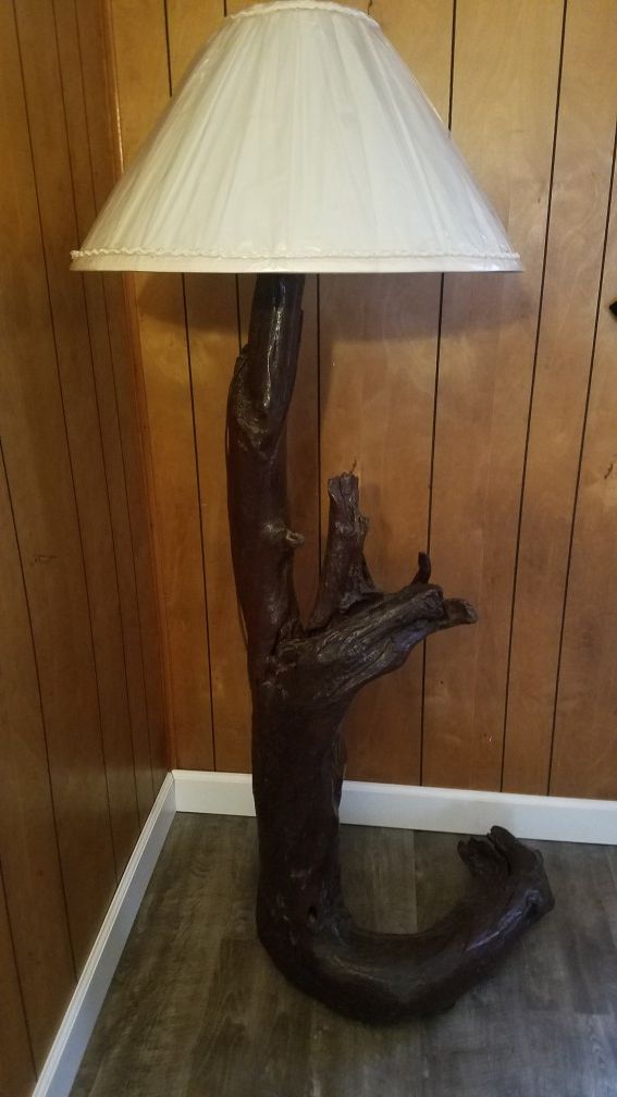 Real wood lamp