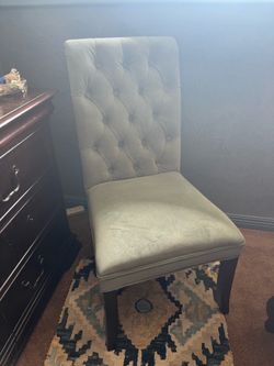 Light aqua velvet chair