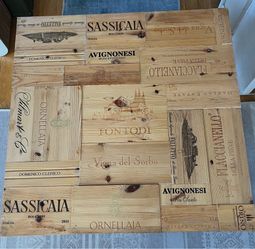 Solid Wood “Wine Label” Coffee Table