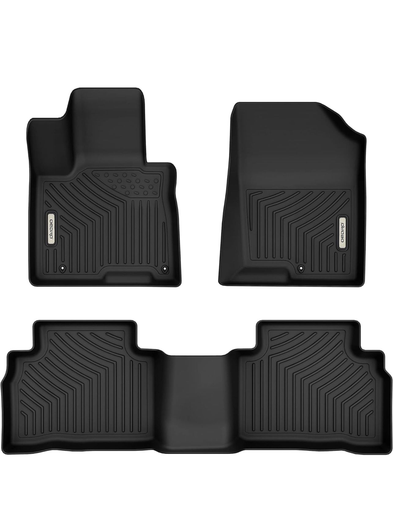 OEDRO Floor Mats Compatible for 2022-2024 Hyundai Tucson, Unique Black TPE All-W