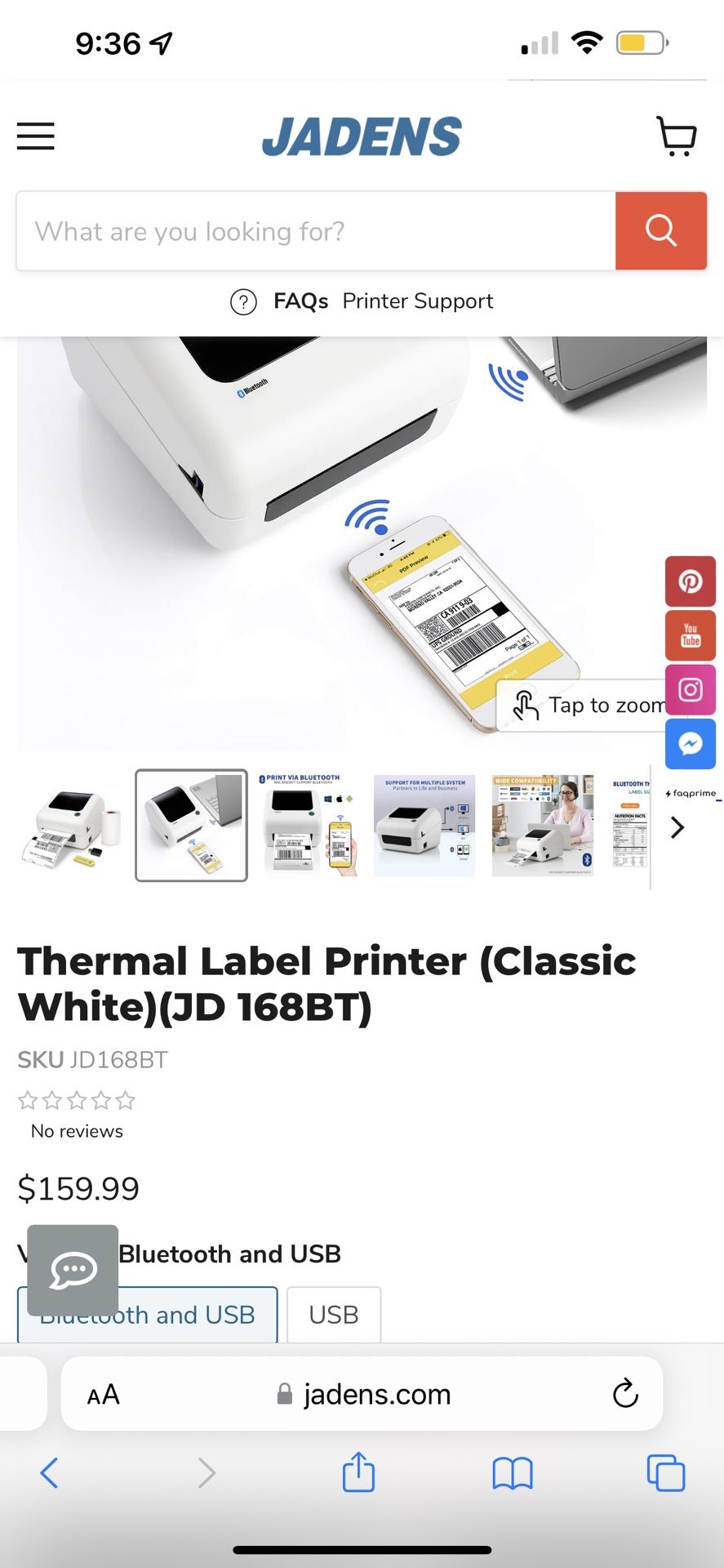 Jadens Label Printer