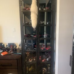Industrial Glass Display Cabinet – Perfect for Collectibles / Antiques 
