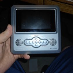 Vintage Axion portable DVD player with a 3.6-inch LCD monitor.