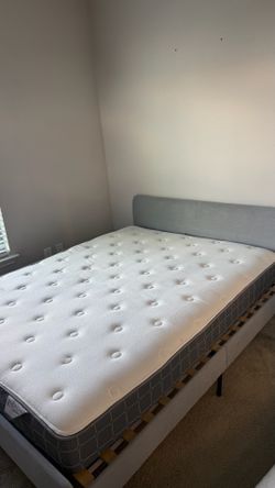 Queen Bed Frame + Mattress for Sale