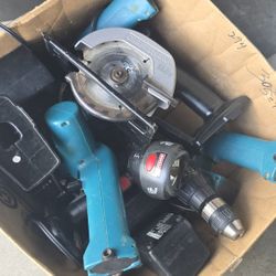 Power Drills. Circular Saw. No batteries Will Trade For Moving Equipment